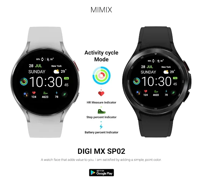 MIMIX Digital Sp02 Watchface screenshot 3