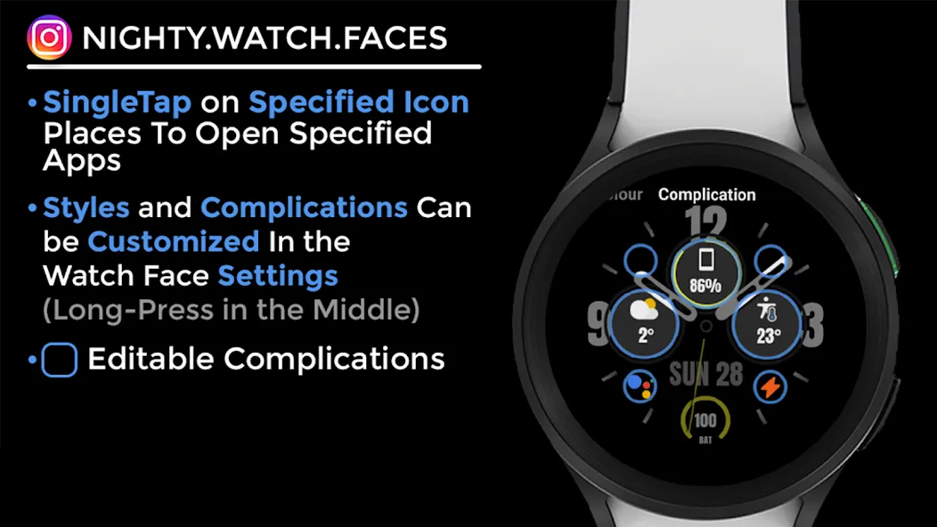 Nighty Analog 19 - watch face screenshot 13