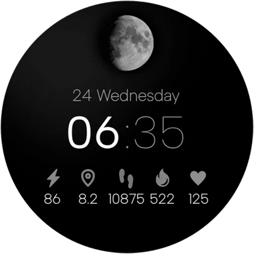 Minimal Watch Face Moon screenshot 17