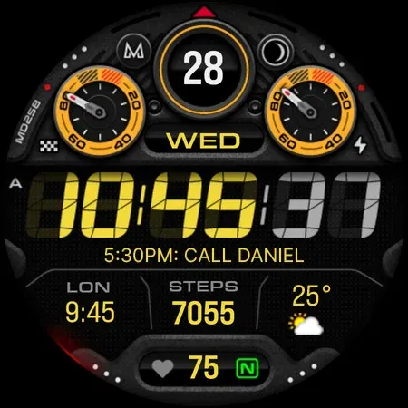 MD258 Digital watch face screenshot 26