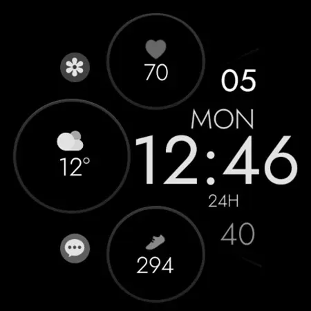 Digital Black Watch Face screenshot 11