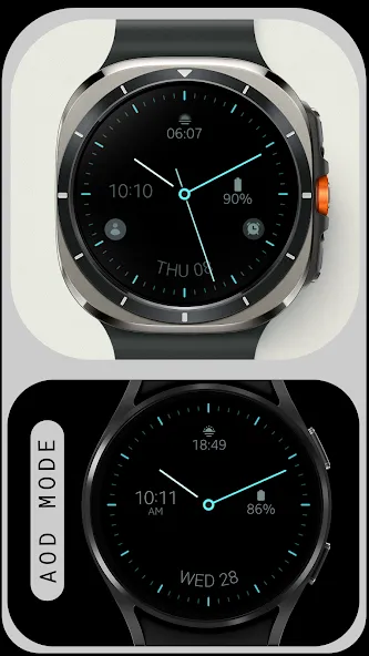 Minimal black v24 watch face screenshot 5