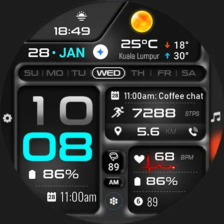 ML2U 380 Tactical Watch Face screenshot 25
