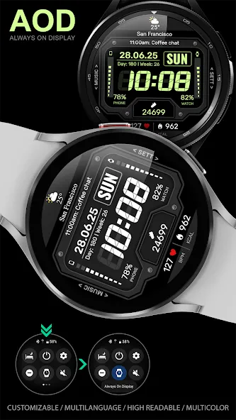 WFP 151 Old school watch face screenshot 4