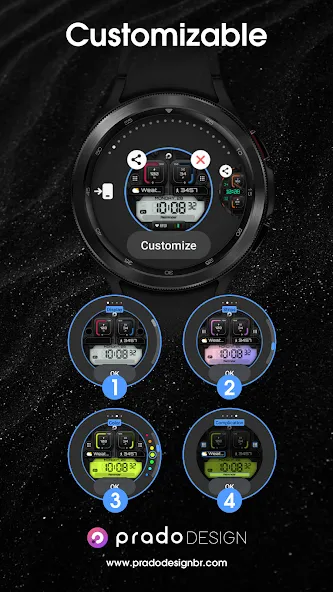 PRADO X96 Digital Watch Face screenshot 4