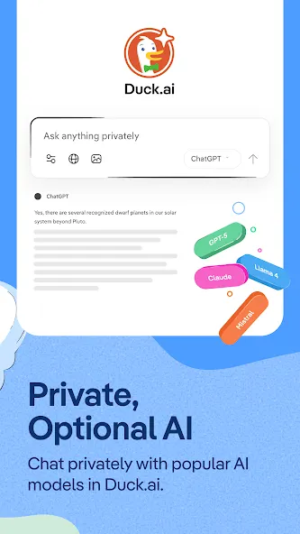 DuckDuckGo, optional Duck.ai screenshot 12