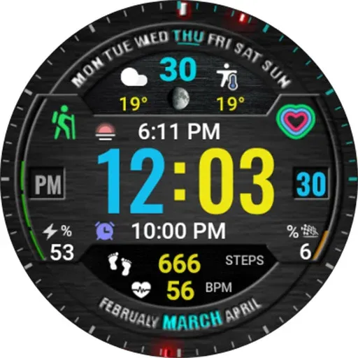 Digital Sport watchface NTV401 screenshot 29