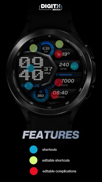 DX102 Digital Watch Face screenshot 7