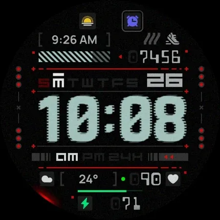 SH077 Watch Face, WearOS watch screenshot 11
