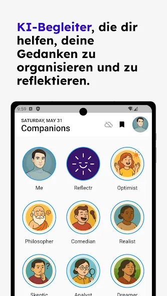 KI-Tagebuch Notizbuch Reflectr screenshot 9