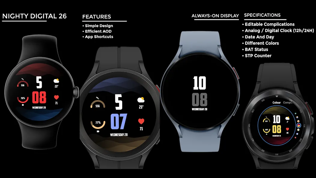 Nighty Digital 26 - watch face screenshot 15