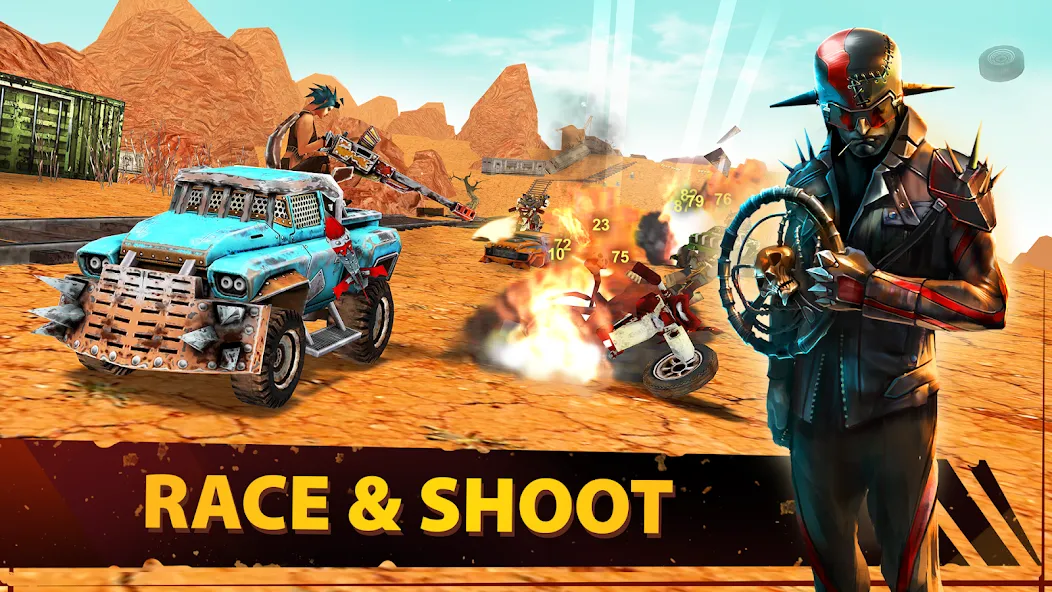 Dead Paradise Car Race Shooter screenshot 3
