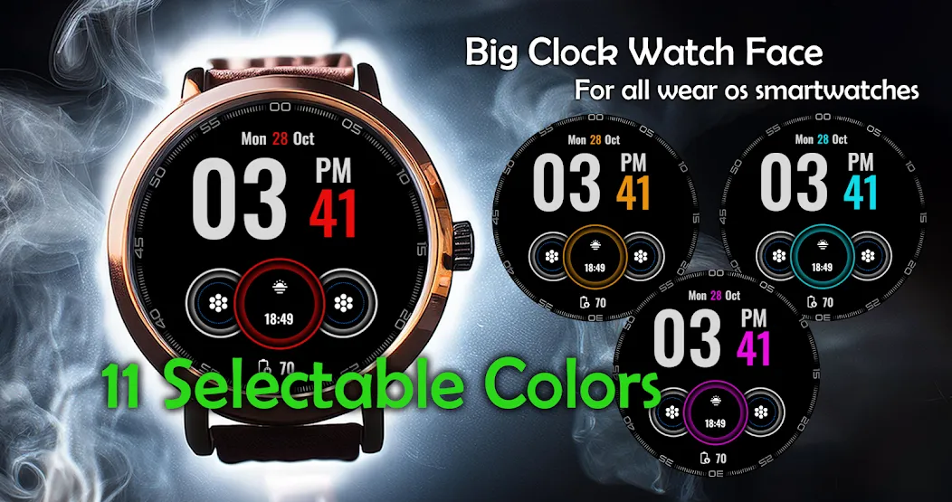 Big Digital Clock Watch Face screenshot 2