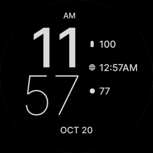Simply Orange Green Watch Face screenshot 7