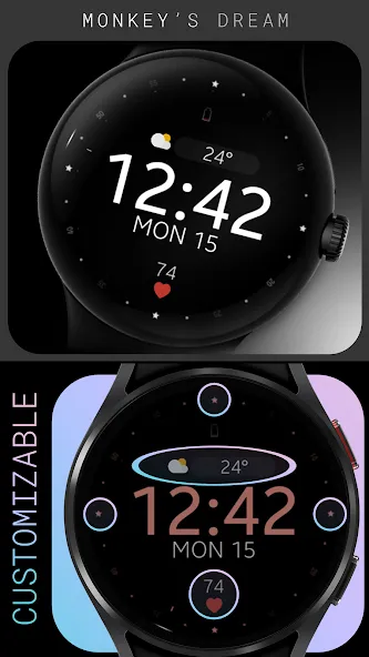 Battery v2 Digital watch face screenshot 2