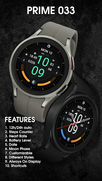 PRIME 033 Hybrid Watch Face screenshot 2