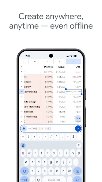 Google Sheets screenshot 2