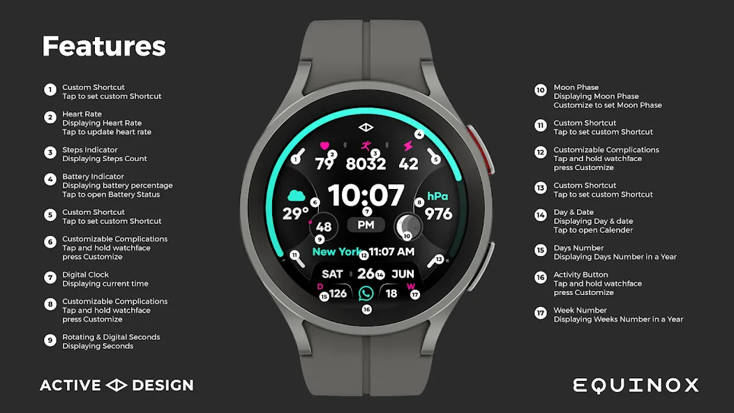 Equinox: Digital Watch Face screenshot 7