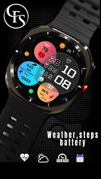 Digital fsw306 watch face screenshot 4