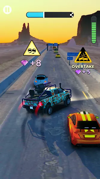 Overtake Rush 3D:赛车和赛车 游戏 screenshot 2