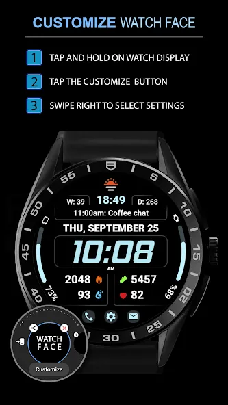 WFP 345 Informer watch face screenshot 6