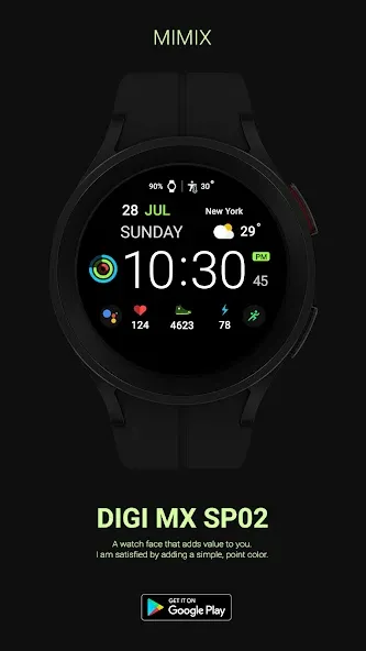 MIMIX Digital Sp02 Watchface screenshot 4