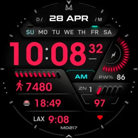 MD217 Digital watch face screenshot 34