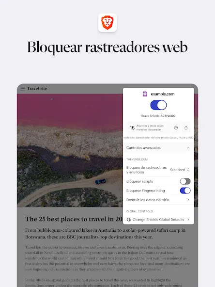 Navegador web privado Brave screenshot 12