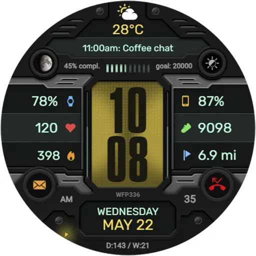 WFP 336 Digital watch face screenshot 45