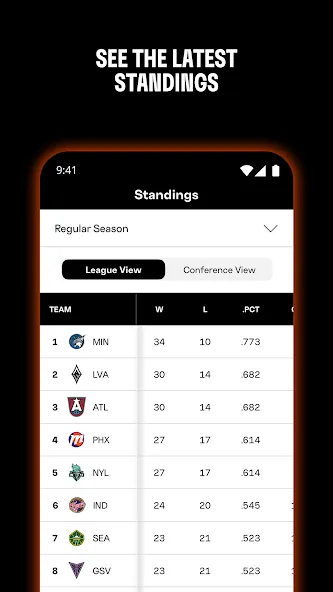 WNBA - Live Games & Scores screenshot 13