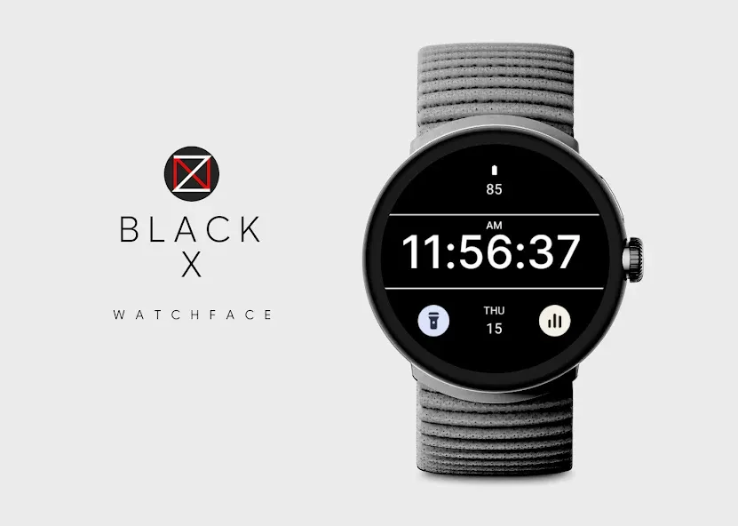 Black X Watch Face screenshot 1