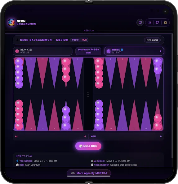 Neon Backgammon Master Offline screenshot 14
