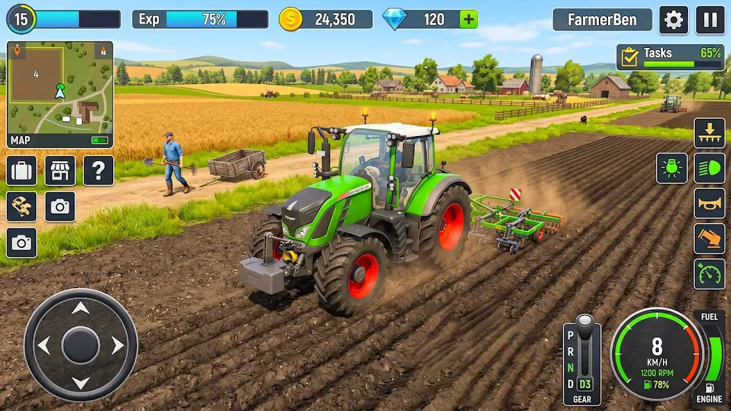 US Tractor Farming Games 3D screenshot 2