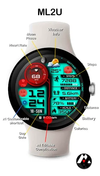 ML2U 263 Watch Face screenshot 2