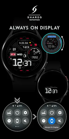 SH026 Watch Face, WearOS watch screenshot 7