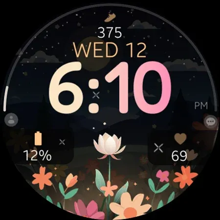 Flower Steps watch face screenshot 10