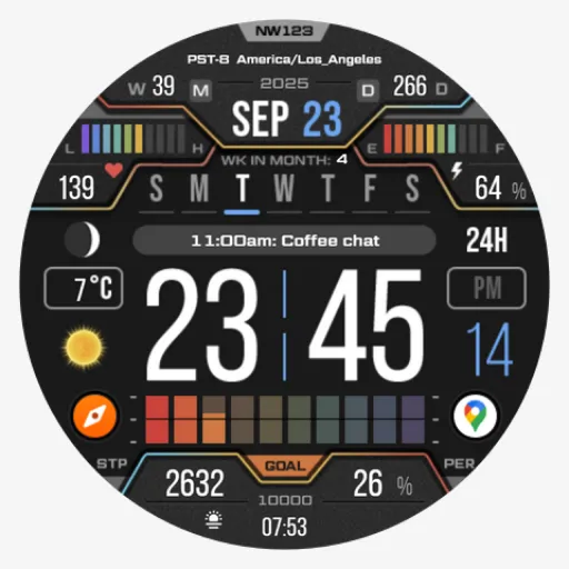 NW123: Digital watch face screenshot 8