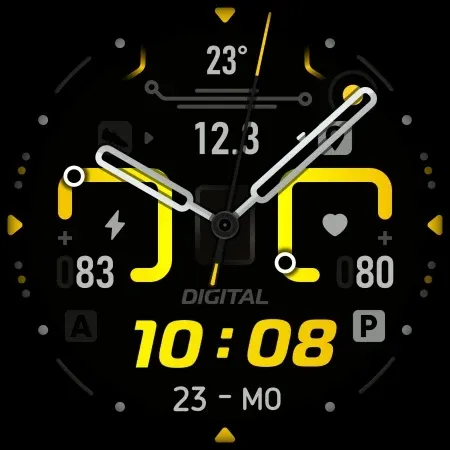 SH020 Watch Face, WearOS watch screenshot 11