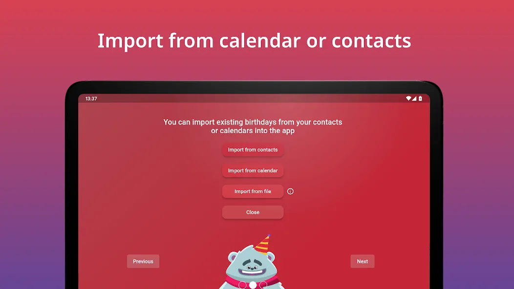 Birthday calendar screenshot 12