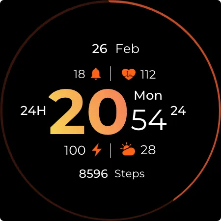 SM Gradient Hour Watch Face screenshot 5