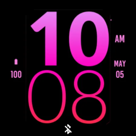 Rose Pink Large Watch Face screenshot 4