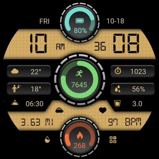 Triple Circular Classic Watch screenshot 6