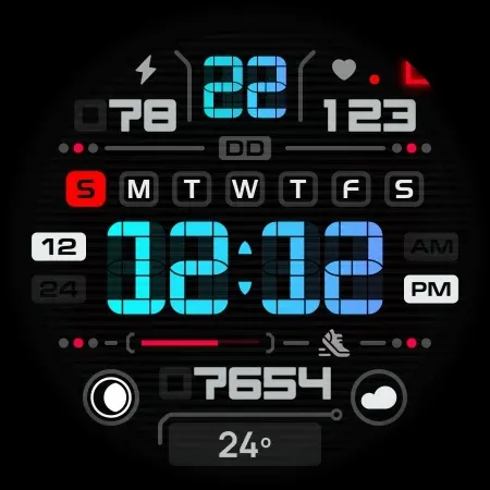 SH024 Watch Face, WearOS watch screenshot 9