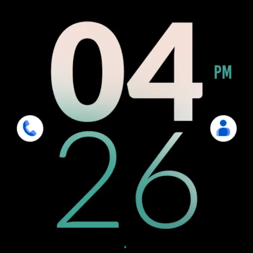 Snow Large Watch Face screenshot 5
