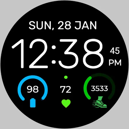 Watch Face Digital EasyRead D1 screenshot 8