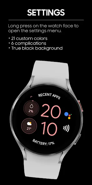 Modern Vertical: Watch face screenshot 3