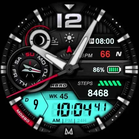 MD280 Analog watch face screenshot 12