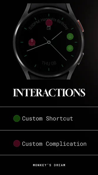 Minimal black v23 watch face screenshot 8
