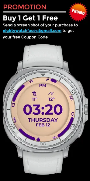 Night Core 02 Digital Watch screenshot 5