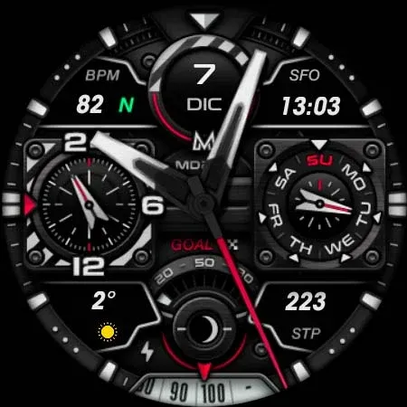 MD284 Analog watch face screenshot 9